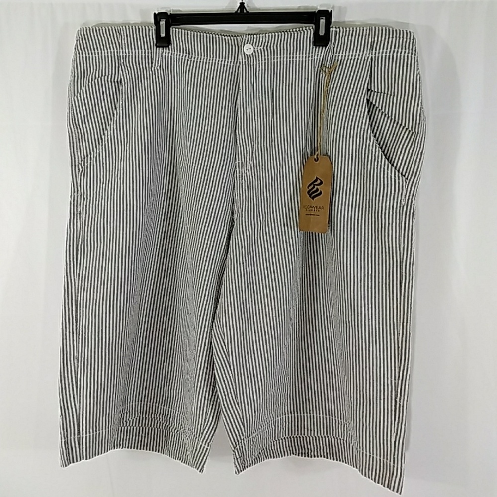 Nwt Rocawear Shorts grey white stripe W46/46
